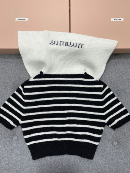  Miu Miu Cotton knit tank top Marble Gray Women 2024 #3316 - Image 8