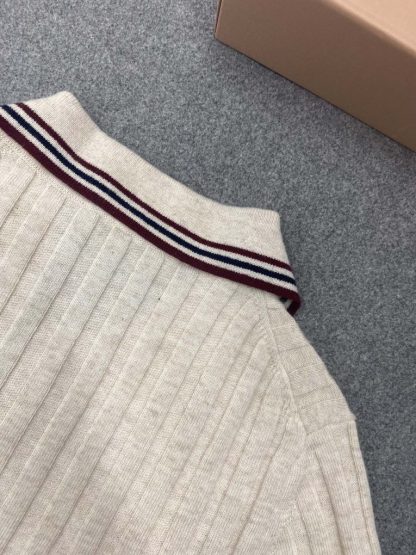  Miu Miu Cotton knit sweater polo shirt Women 2024 #3312 - Image 9