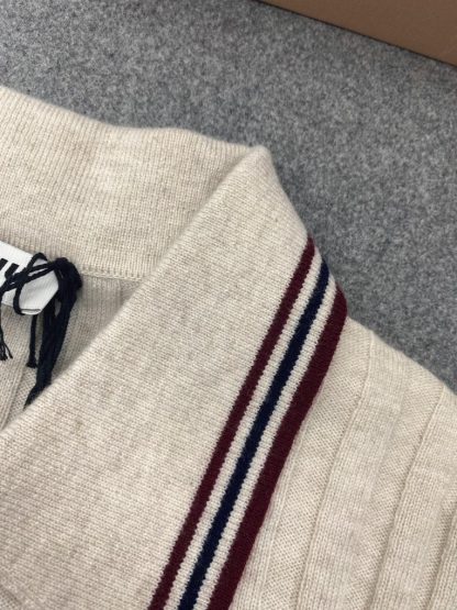  Miu Miu Cotton knit sweater polo shirt Women 2024 #3312 - Image 4