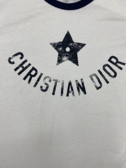  Dior Dioriviera T-Shirt for Women Ecru and Navy Blue Cotton Jersey #3296 - Image 15