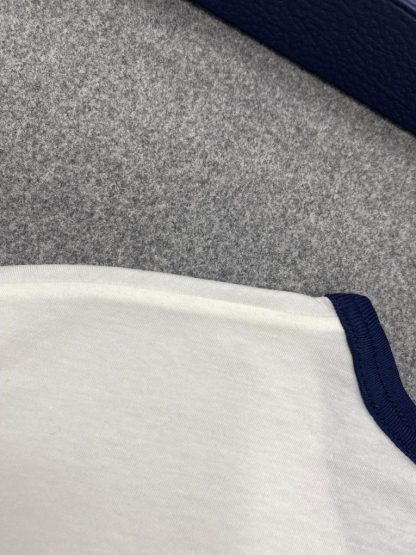  Dior Dioriviera T-Shirt for Women Ecru and Navy Blue Cotton Jersey #3296 - Image 2