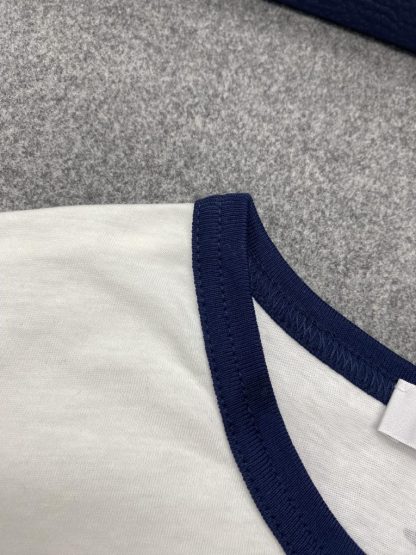  Dior Dioriviera T-Shirt for Women Ecru and Navy Blue Cotton Jersey #3296 - Image 9