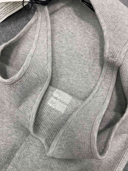  Miu Miu Cotton knit tank top Marble Gray Women 2024 #3315 - Image 9
