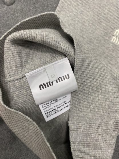  Miu Miu Cotton knit tank top Marble Gray Women 2024 #3315 - Image 13