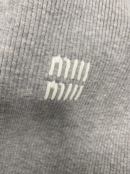  Miu Miu Cotton knit tank top Marble Gray Women 2024 #3315 - Image 7
