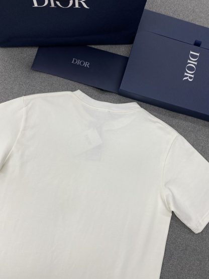  Handwritten Christian Dior Relaxed-Fit T-Shirt White Cotton Jersey Men #3298 - Image 10