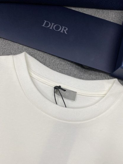  Handwritten Christian Dior Relaxed-Fit T-Shirt White Cotton Jersey Men #3298 - Image 17