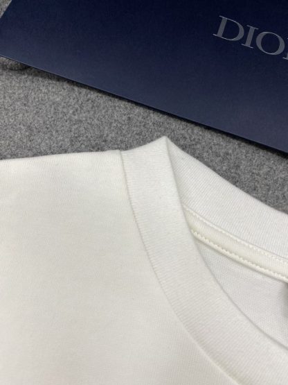  Handwritten Christian Dior Relaxed-Fit T-Shirt White Cotton Jersey Men #3298 - Image 13