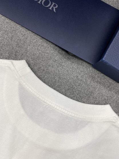  Handwritten Christian Dior Relaxed-Fit T-Shirt White Cotton Jersey Men #3298 - Image 2