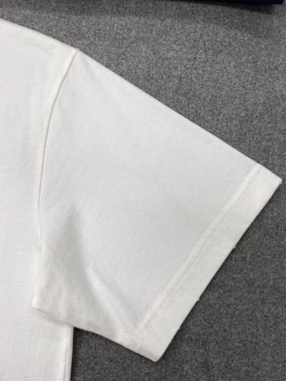  Dior Italic Coral Relaxed-Fit T-Shirt White Slub Cotton Jersey Men #3297 - Image 8