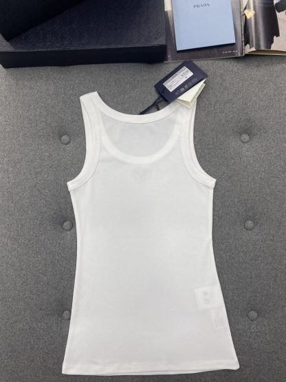  Prada Ribbed knit jersey tank top Women 2024 #3306 - Image 13