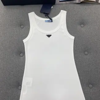 Replica Prada Ribbed knit jersey tank top Women 2024 #3306