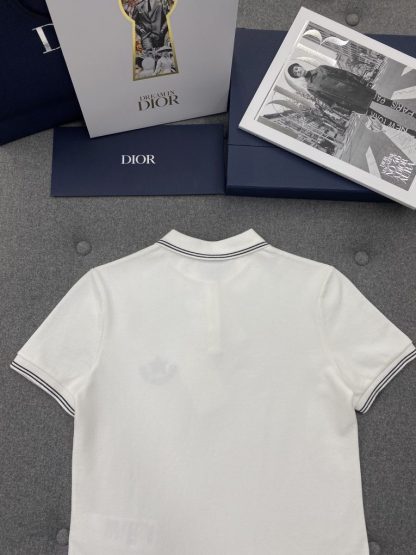  Dior Dioriviera Polo Shirt Women's White Cotton-Blend Jersey #3295 - Image 18