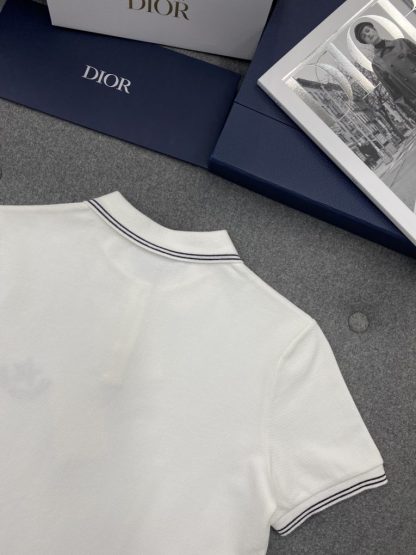  Dior Dioriviera Polo Shirt Women's White Cotton-Blend Jersey #3295 - Image 14