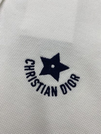  Dior Dioriviera Polo Shirt Women's White Cotton-Blend Jersey #3295 - Image 11