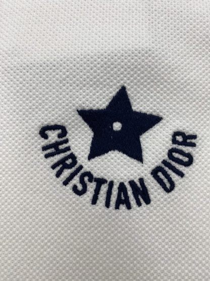  Dior Dioriviera Polo Shirt Women's White Cotton-Blend Jersey #3295 - Image 8