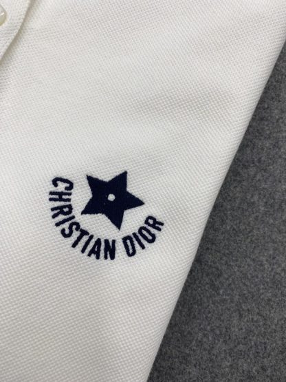  Dior Dioriviera Polo Shirt Women's White Cotton-Blend Jersey #3295 - Image 12
