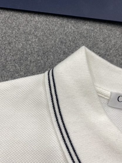  Dior Dioriviera Polo Shirt Women's White Cotton-Blend Jersey #3295 - Image 13