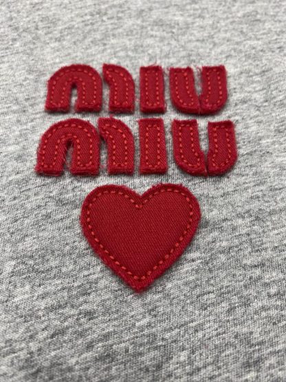  Miu Miu Cotton jersey T-shirt Women t shirt 2024 #3307 - Image 3