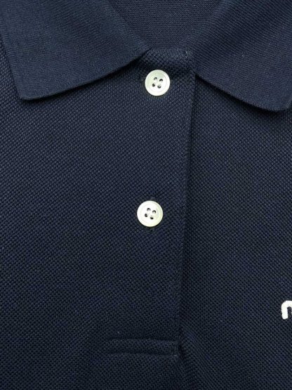  Miu Miu Cotton piqué polo shirt Navy Women 2024 #3313 - Image 7