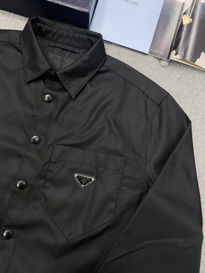  Prada Black Re-Nylon shirt 2024 Men #3310 - Image 8