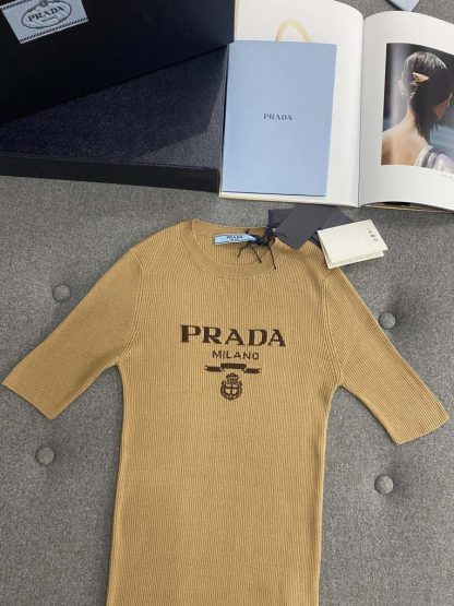  Prada Silk crew-neck sweater with logo Women sweatshirt 2024 #3305 - Image 15