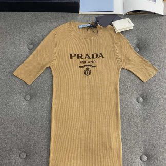 Replica Prada Silk crew-neck sweater with logo Women sweatshirt 2024 #3305