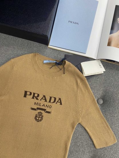  Prada Silk crew-neck sweater with logo Women sweatshirt 2024 #3305 - Image 16