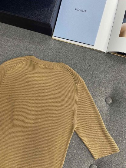  Prada Silk crew-neck sweater with logo Women sweatshirt 2024 #3305 - Image 17