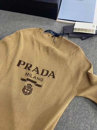  Prada Silk crew-neck sweater with logo Women sweatshirt 2024 #3305 - Image 11
