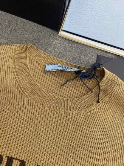  Prada Silk crew-neck sweater with logo Women sweatshirt 2024 #3305 - Image 5