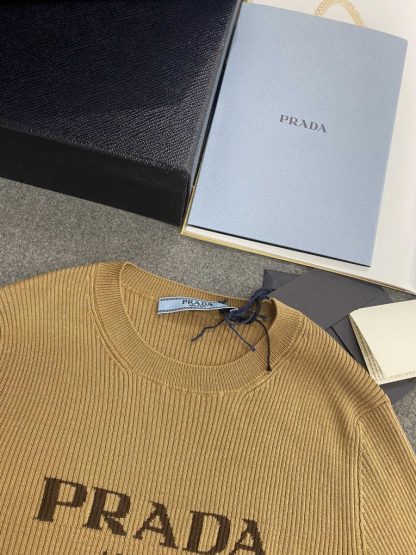  Prada Silk crew-neck sweater with logo Women sweatshirt 2024 #3305 - Image 8