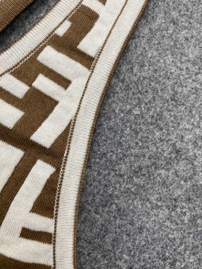  Fendi Brown FF cotton top Women Vest 2024 #3303 - Image 9