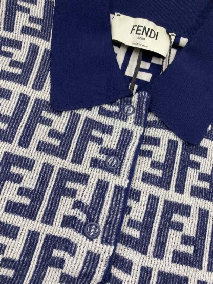  Fendi Navy blue FF cotton dress Women 2024 #3302 - Image 7