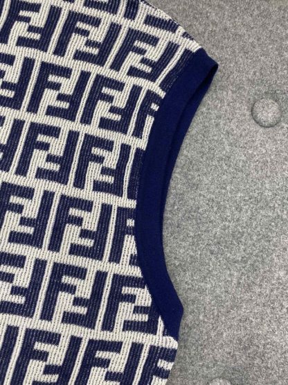  Fendi Navy blue FF cotton dress Women 2024 #3302 - Image 9