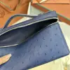  Loro Piana Extra Pocket L19 Bag Ostrich Leather Sliver Hardware #3025 - Image 8