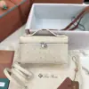 Replica Loro Piana Extra Pocket L19 Bag Ostrich Leather Sliver Hardware #3024