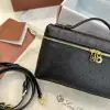  Loro Piana Extra Pocket L19 Bag Ostrich Leather Golden hardware #3020 - Image 6