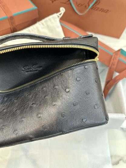  Loro Piana Extra Pocket L19 Bag Ostrich Leather Golden hardware #3020 - Image 8