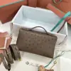  Loro Piana Extra Pocket L19 Bag Ostrich Leather Golden Hardware #3032 - Image 5