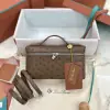 Replica Loro Piana Extra Pocket L19 Bag Ostrich Leather Sliver Hardware #3033