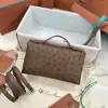  Loro Piana Extra Pocket L19 Bag Ostrich Leather Sliver Hardware #3033 - Image 9