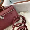  Loro Piana Extra Pocket L19 Bag Ostrich Leather Sliver Hardware #3027 - Image 3