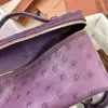  Loro Piana Extra Pocket L19 Bag Ostrich Leather Golden Hardware #3031 - Image 3