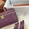  Loro Piana Extra Pocket L19 Bag Ostrich Leather Golden Hardware #3031 - Image 9