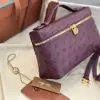  Loro Piana Extra Pocket L19 Bag Ostrich Leather Golden Hardware #3031 - Image 5