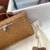  Loro Piana Extra Pocket L19 Bag Ostrich Leather Sliver Hardware #3028 - Image 2