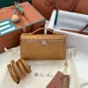 Replica Loro Piana Extra Pocket L19 Bag Ostrich Leather Sliver Hardware #3028