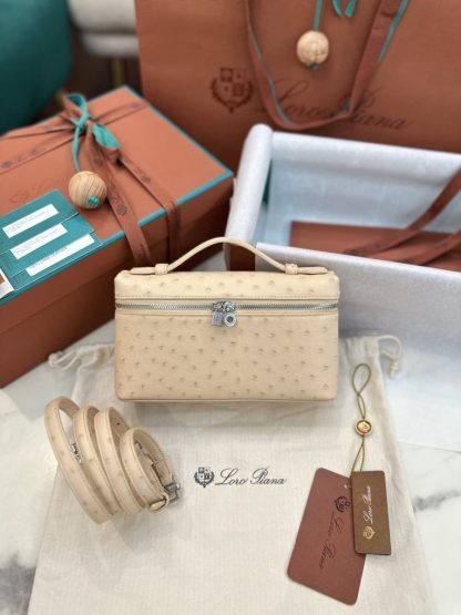 Replica Loro Piana Extra Pocket L19 Bag Ostrich Leather #3021