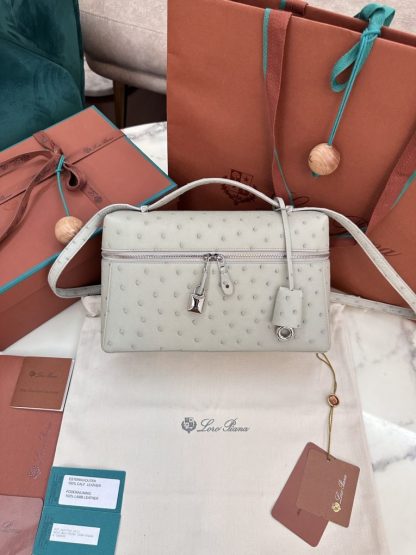 Replica Loro Piana Extra Bag L27 Ostrich Leather #3081